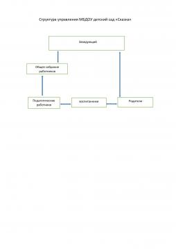 Структура управления МБДОУ детский сад "Сказка"